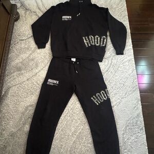 Hoodrich Black Hoodie and Joggers Set
